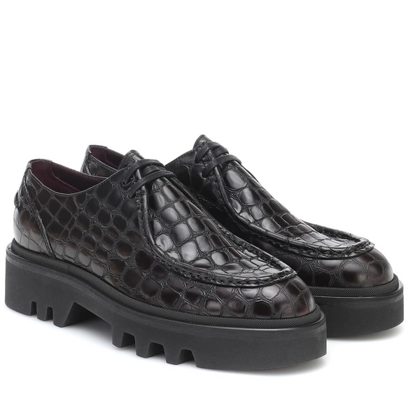 Dries Van Noten Shoes - New Women’s Dries Van Noten Croc-Effect Leather Derby Shoes!!🔥🔥🔥